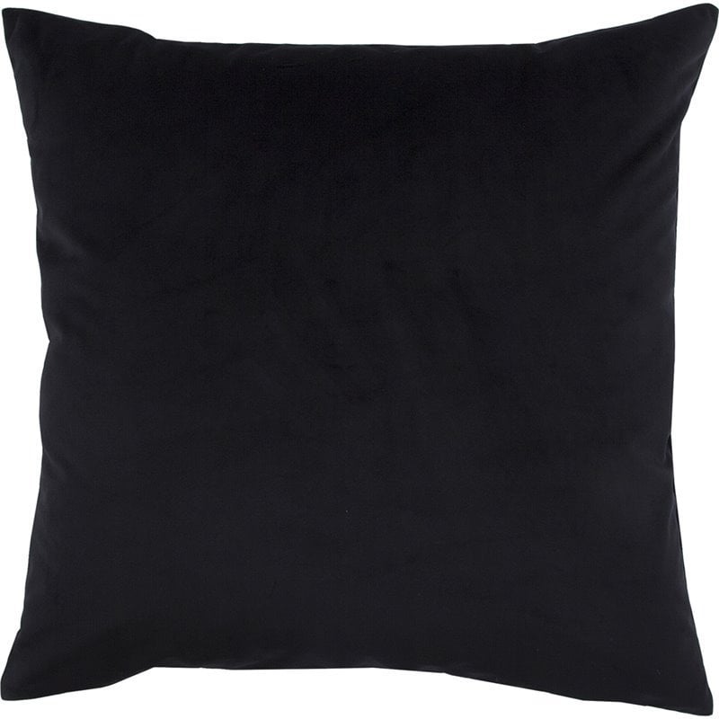 Renwil Bohemian Chic Midnight Velvet Throw Pillow in Black
