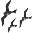 Renwil Skyward 3 Piece Bird Wall Sculpture Set in Antique Charcoal