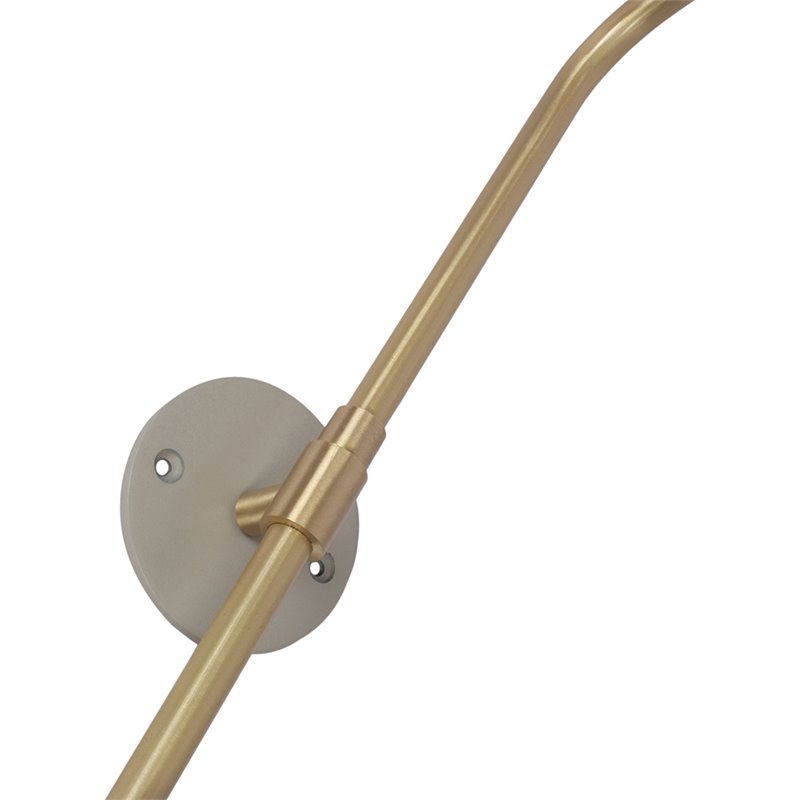 Renwil Browne Wall Sconce in Matte Brass and Siemens Gray