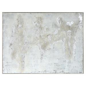 Renwil Devonshire 48&quot Modern Cotton Framed Canvas in Matte Silver