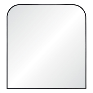 Renwil Luka 40x38&quot Irregular Modern Glass Accent Wall Mirror in Clear