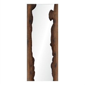 Renwil Connix 50x20&quot Rectangle Modern Glass Accent Wall Mirror in Clear