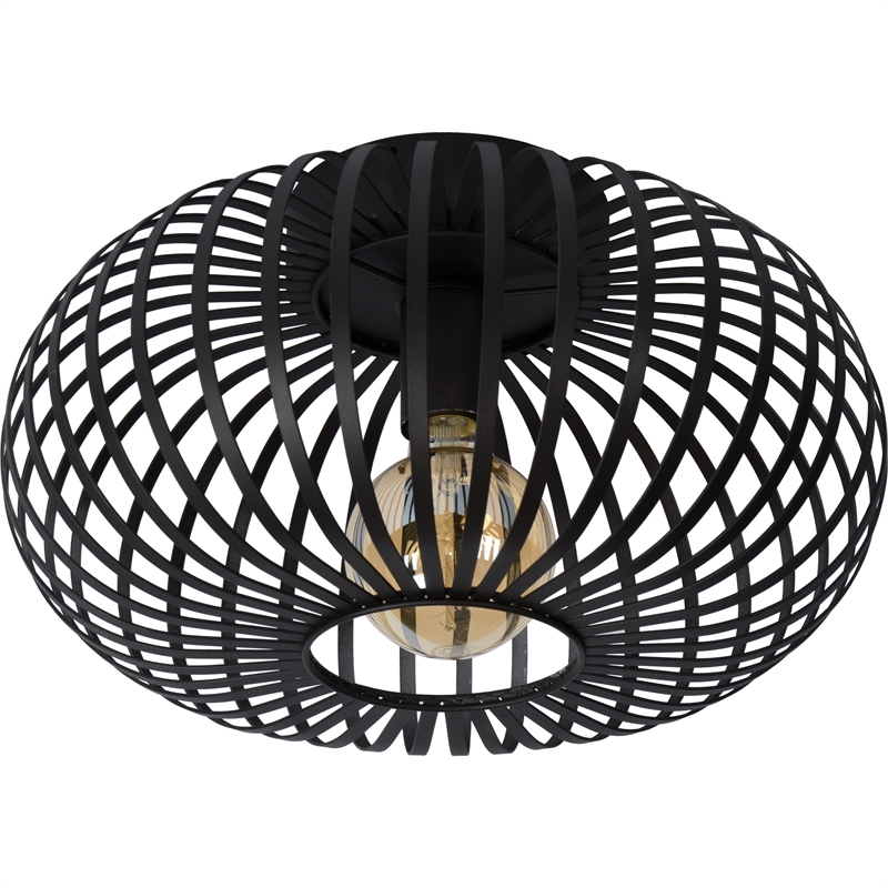 Renwil Ivy 1-Light Modern Metal & Glass Ceiling Fixture in Black