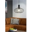 Renwil Ione 1-Light Modern Metal & Glass Ceiling Fixture in Black