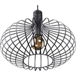 Renwil Ione 1-Light Modern Metal & Glass Ceiling Fixture in Black