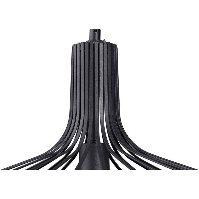 Renwil Ione 1-Light Modern Metal & Glass Ceiling Fixture in Black