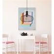 Renwil Ione 1-Light Modern Metal & Glass Ceiling Fixture in Black