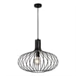 Renwil Ione 1-Light Modern Metal & Glass Ceiling Fixture in Black