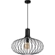 Renwil Ione 1-Light Modern Metal & Glass Ceiling Fixture in Black