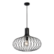 Renwil Ione 1-Light Modern Metal & Glass Ceiling Fixture in Black