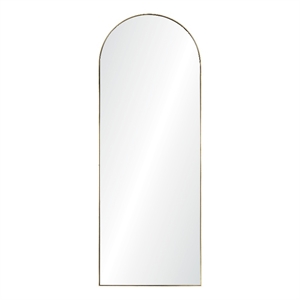 Renwil Thatcher 80x30&quot Irregular Modern Glass Accent Wall Mirror in Clear
