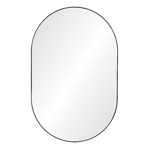 Renwil Webster 40x26&quot Oval Modern Glass Accent Wall Mirror in Clear