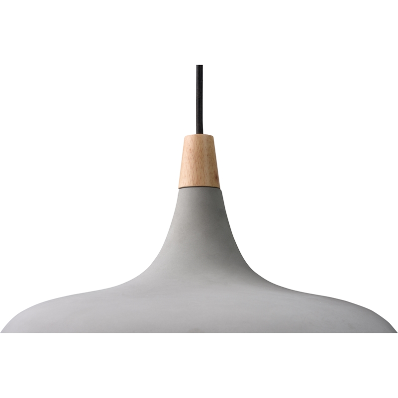 Renwil Viola-May 1-Light Modern Steel Metal Ceiling Fixture in Gray & Natural