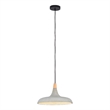 Renwil Viola-May 1-Light Modern Steel Metal Ceiling Fixture in Gray & Natural
