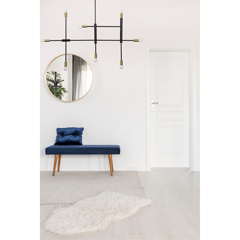 Renwil Reegler 8-Light Modern Iron Metal Ceiling Fixture in Black