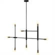 Renwil Reegler 8-Light Modern Iron Metal Ceiling Fixture in Black