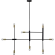 Renwil Reegler 8-Light Modern Iron Metal Ceiling Fixture in Black