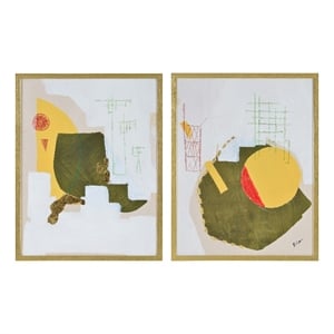 Renwil Easley 30x24&quot Cotton Hanging Wall Canvas Art in Multi-Color (Set of 2)