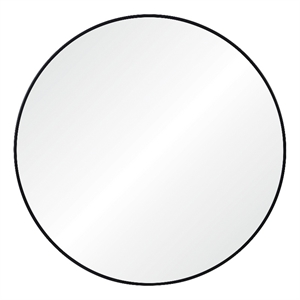 Renwil Claribel 30&quot Round Modern Glass Accent Wall Mirror in Clear