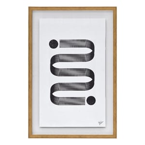 Renwil Elsie 36x24&quot Modern Fabric Alternative Wall Art Framed Print in White