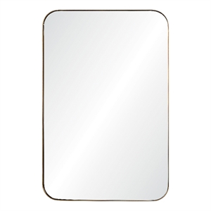 Renwil Edwin 36x24&quot Rectangle Modern Glass Accent Wall Mirror in Clear