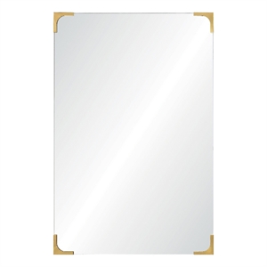 Renwil Eros 36x24&quot Rectangle Modern Glass Accent Wall Mirror in Clear