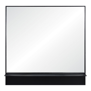 Renwil Otavi 35x35&quot Square Modern Glass Accent Wall Mirror in Clear