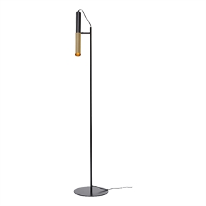 renwil bestla 1-light modern metal & plastic floor lamp in black