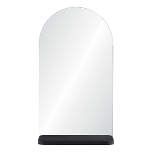 Renwil Lucila 36x20&quot Arch Modern Glass Accent Wall Mirror in Clear