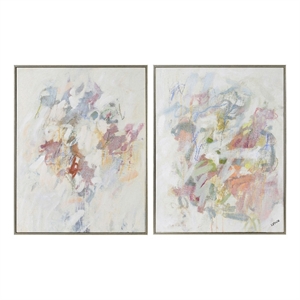 Renwil Pristina 28x22&quot Cotton Hanging Wall Canvas Art in Multi-Color (Set of 2)