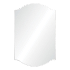 Renwil Kale 36x24&quot Irregular Modern Glass Accent Wall Mirror in Clear