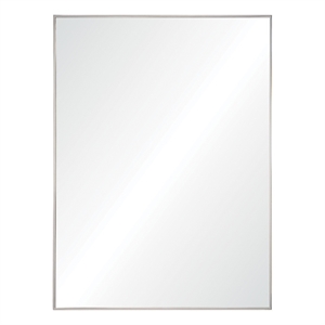 Renwil Carmelle 40x30&quot Rectangle Modern Glass Accent Wall Mirror in Clear