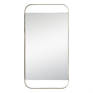 Renwil Zariyah 38x20&quot Rectangle Modern Glass Accent Wall Mirror in Clear