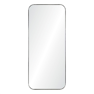 Renwil Delphinus 46x20&quot Rectangle Modern Glass Accent Wall Mirror in Clear
