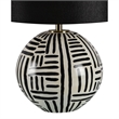 Renwil Milka 1-Light Modern Iron Metal Table Lamp in Cream & Black
