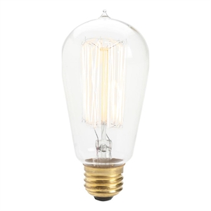 renwil edison 3-light modern glass light bulb in clear (pack of 3)