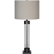 Renwil Meredith 1-Light Modern Glass & Metal Table Lamp in Clear