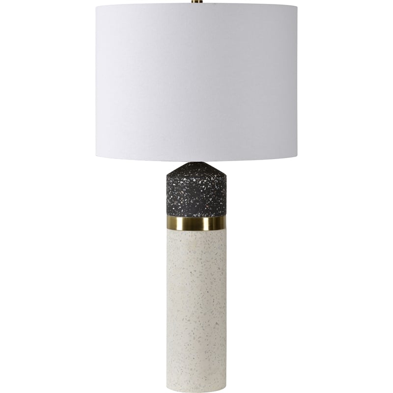 Renwil Kaitlyn 1-Light Modern Marble Table Lamp in Natural White