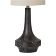 Renwil Truro 1-Light Modern Polyresin Table Lamp in Dark Brown