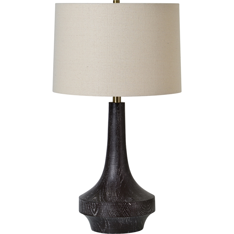 Renwil Truro 1-Light Modern Polyresin Table Lamp in Dark Brown