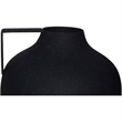Renwil Roove Modern Iron Metal Decorative Vase in Matte Black (Set of 2)