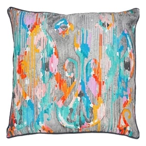 Renwil Telcon 22x22&quot Square Modern Fabric Decorative Pillow in Multi-Color