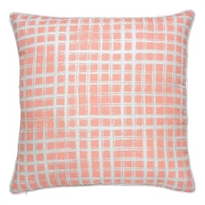 Renwil Morane 22x22&quot Square Modern Fabric Decorative Pillow in Coral Pink