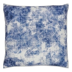Renwil Skye 22x22&quot Square Modern Fabric Decorative Pillow in Denim Blue