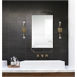 Renwil Anka 2-Light Modern Iron Metal & Glass Wall Sconce in Brass