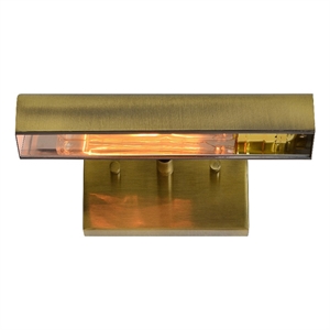 renwil yorker 1-light modern metal wall sconce & picture light in brass
