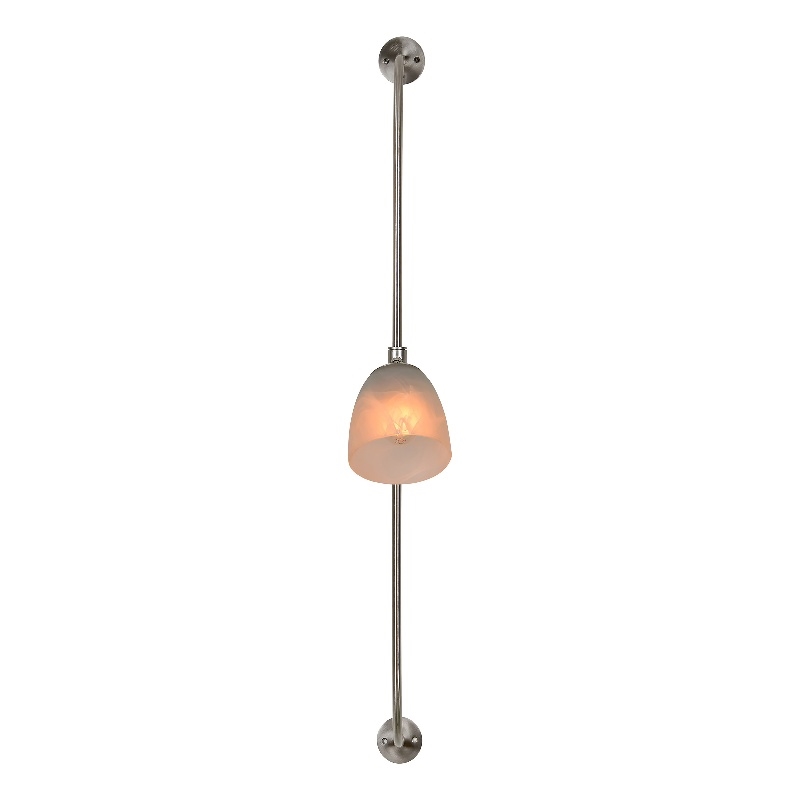 Renwil Ametrine 1-Light Modern Metal & Glass Wall Sconce in Nickel