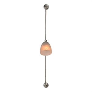 Renwil Ametrine 1-Light Modern Metal & Glass Wall Sconce in Nickel