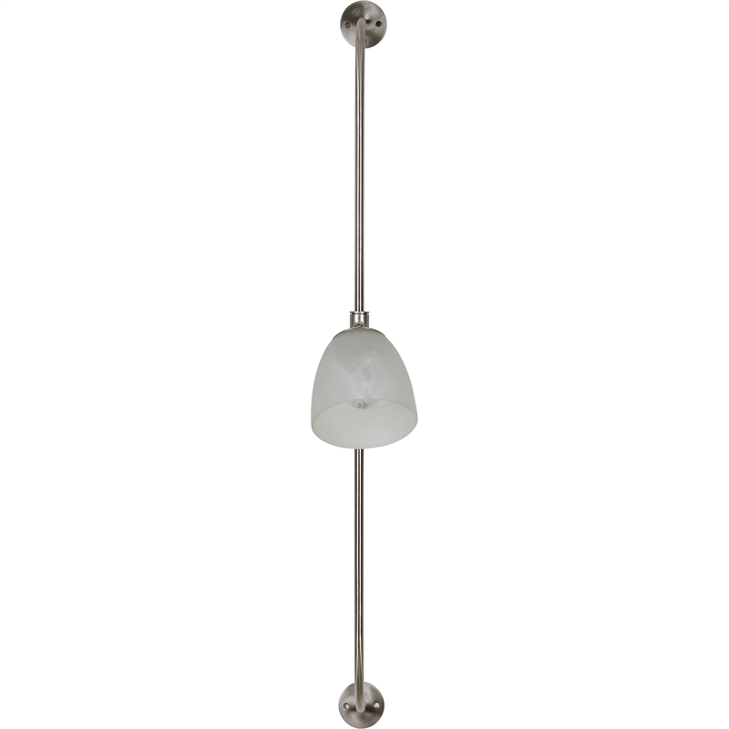 Renwil Ametrine 1-Light Modern Metal & Glass Wall Sconce in Nickel
