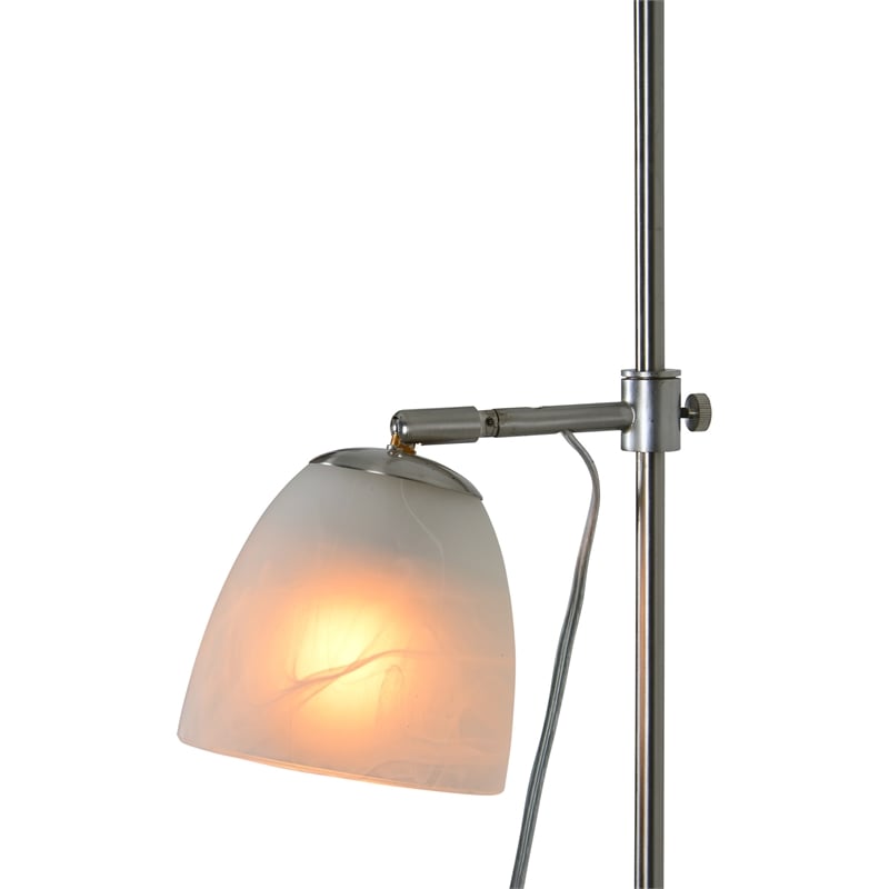 Renwil Ametrine 1-Light Modern Metal & Glass Wall Sconce in Nickel